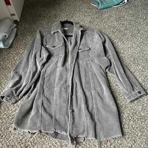 Gray Corduroy Women's Jacket